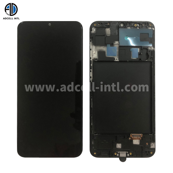 Lcd para Samsung A20 Con Marco OLED Negro