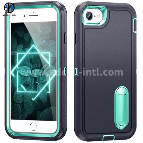 TPU+PC 2 in 1 Case with pure color and stand