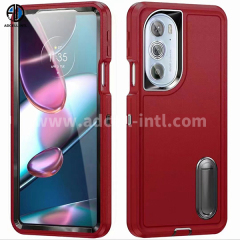 TPU+PC 2 in 1 Case with pure color and stand
