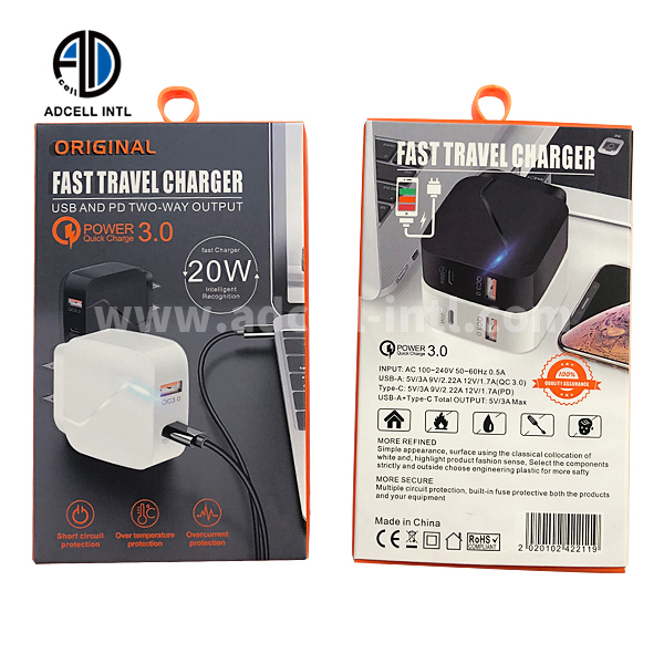 Travel Charger for Phone LZ-728 Double U Fast Charge