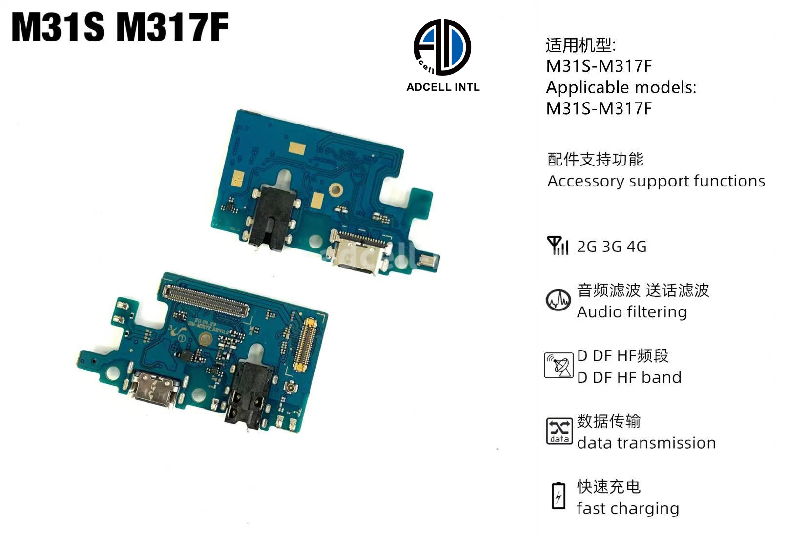Flex Charging Port for Samsung M31S M317F Original