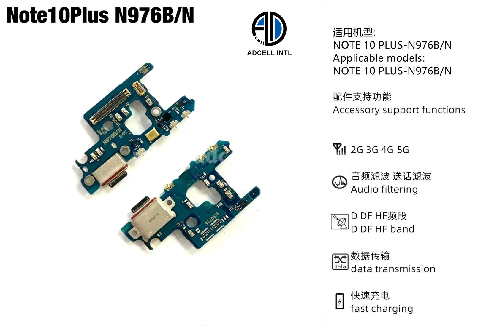 Flex Carga para Samsung Note 10 Plus N976 Original