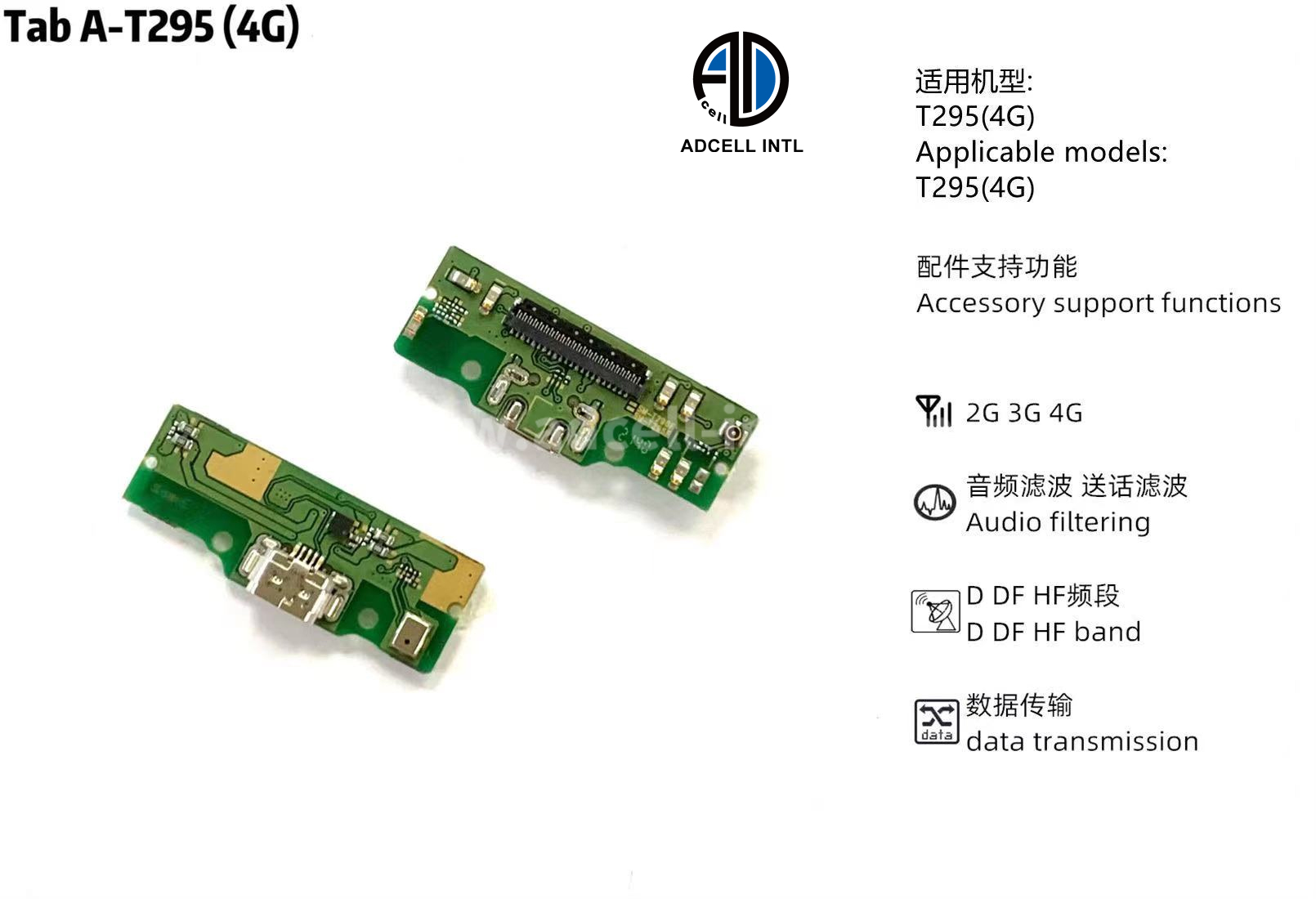 Flex Carga para Samsung Tab A T295 4G Original