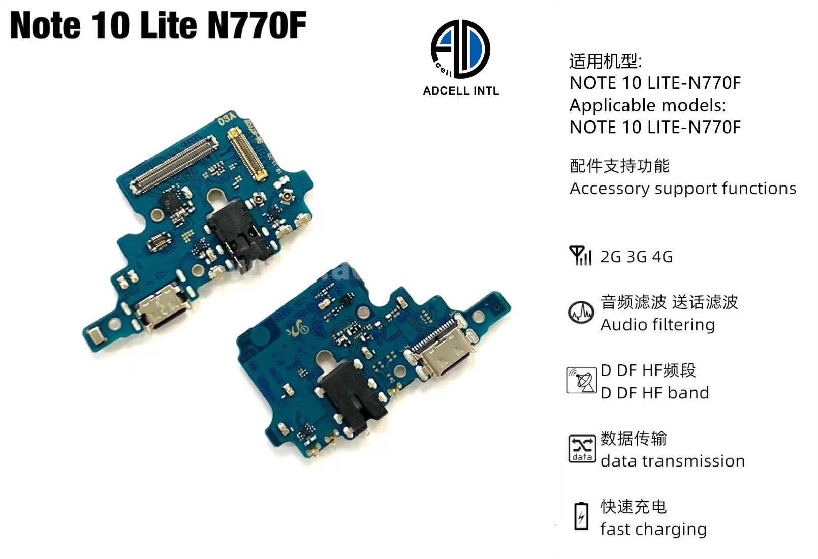 Flex Charging Port for Samsung Note 10 Lite N770F Original