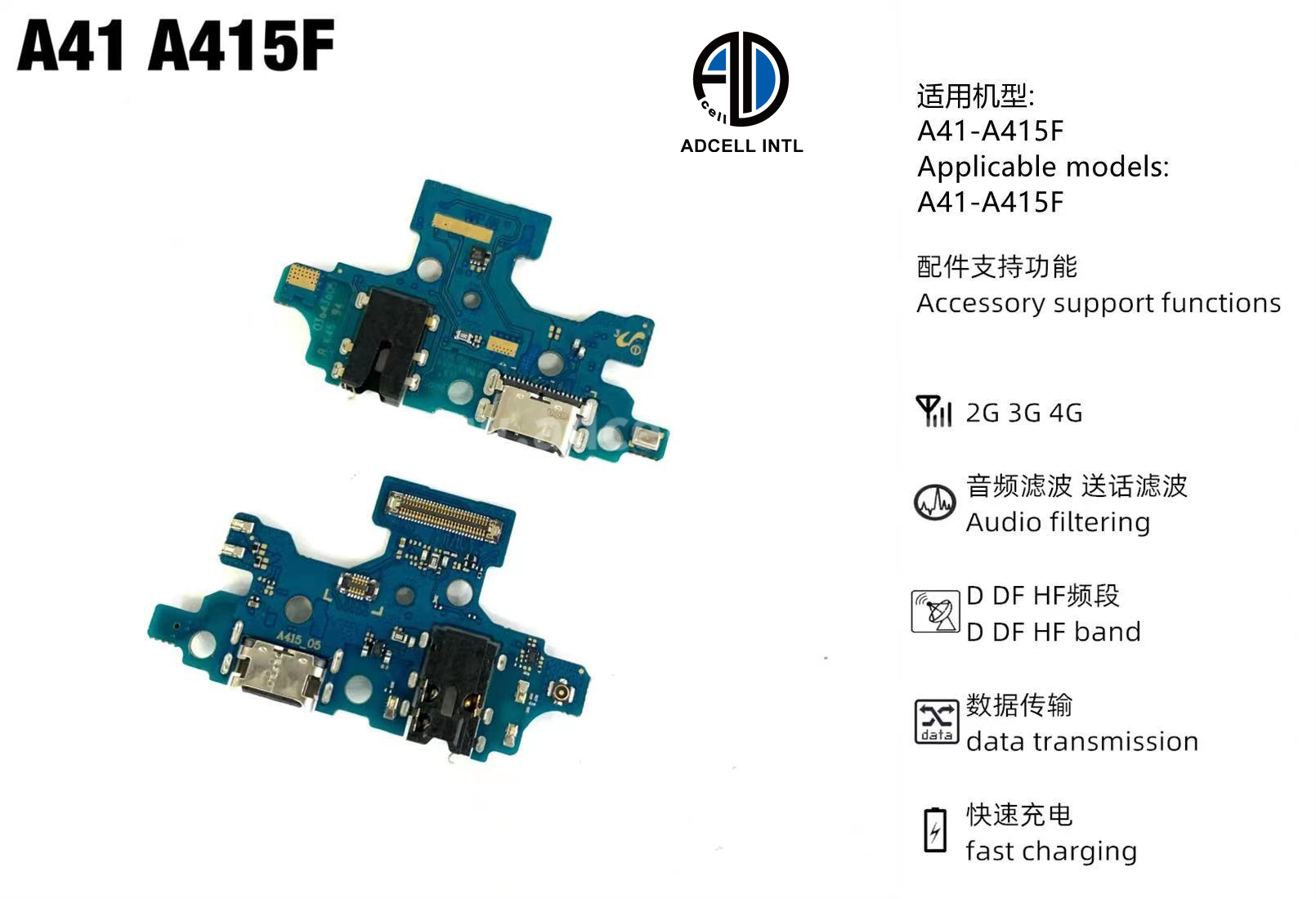Flex Carga para Samsung A41 A415F Original