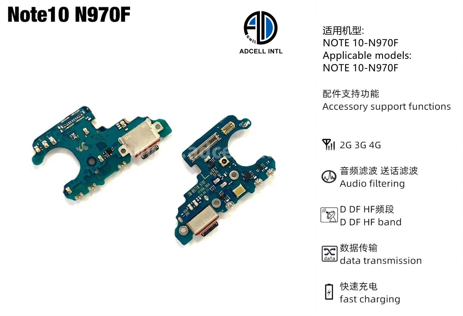 Flex Carga para Samsung Note 10 N970F Original