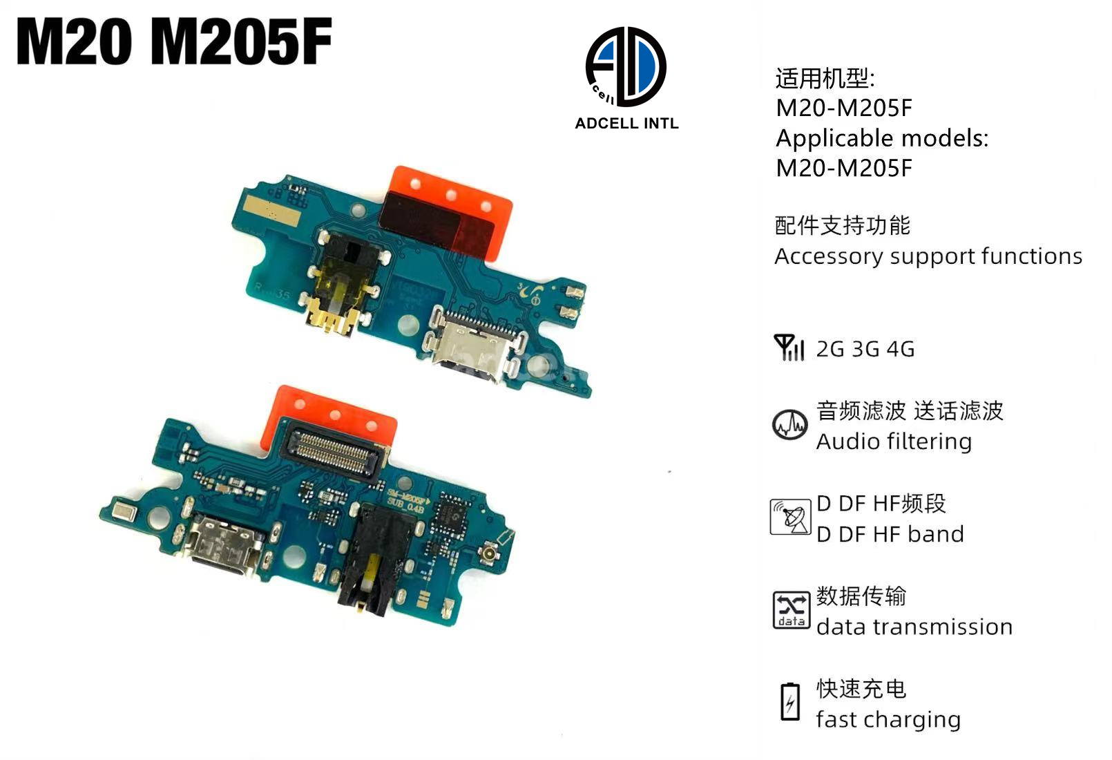 Flex Charging Port for Samsung M20 M205F Original