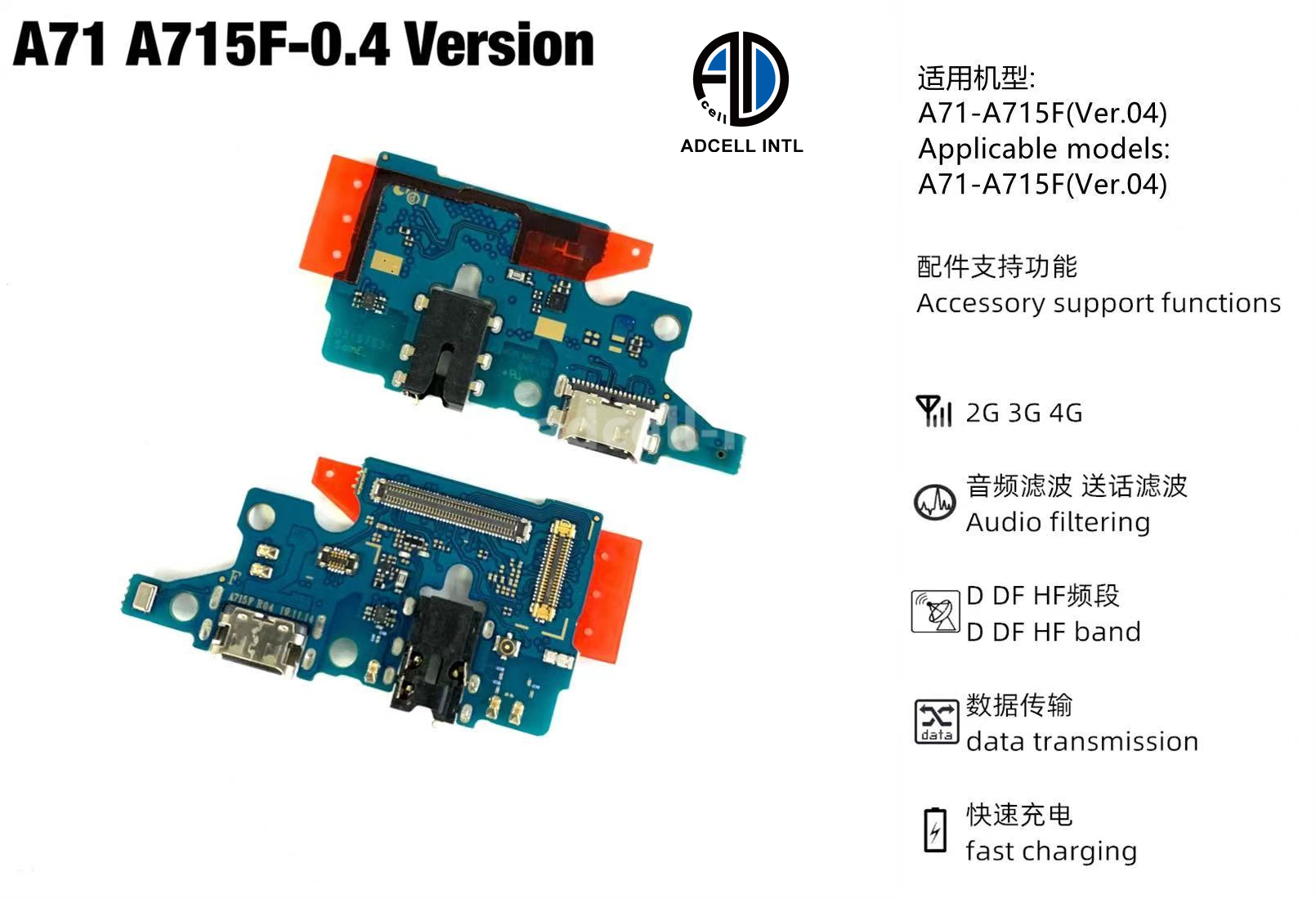 Flex Charging Port for Samsung A71 A715F Original