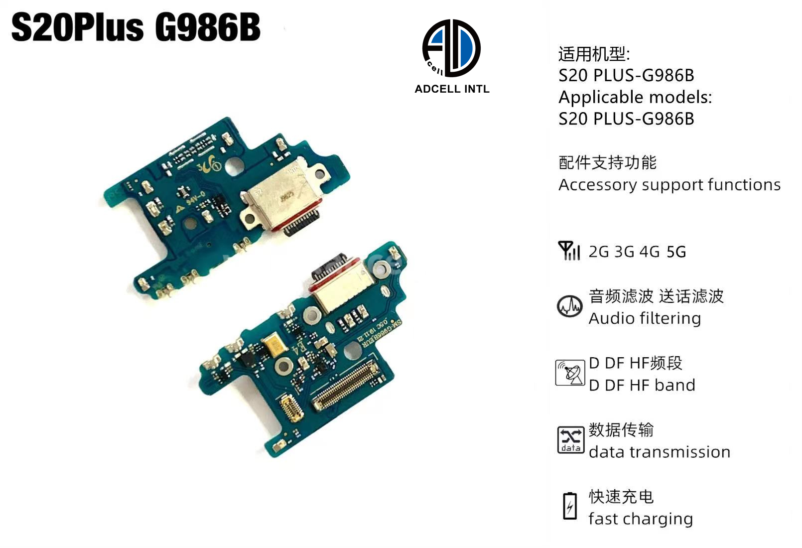 Flex Carga para Samsung S20 Plus G986B Original