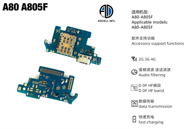 Flex Carga para Samsung A80 A805F Original