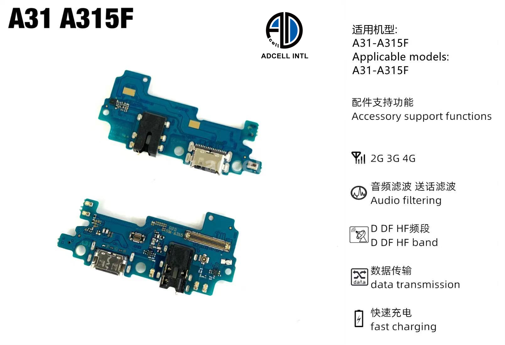 Flex Charging Port for Samsung A31 A315F Original