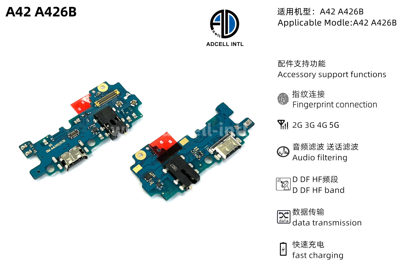 Flex Carga para Samsung A42 A426B Original