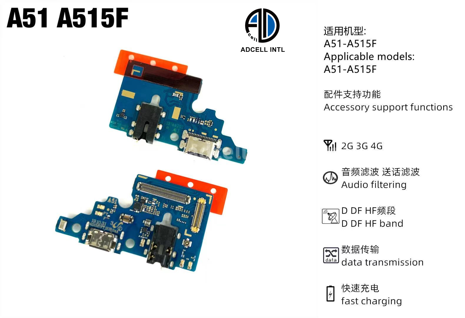 Flex Charging Port for Samsung A51 A515F Original
