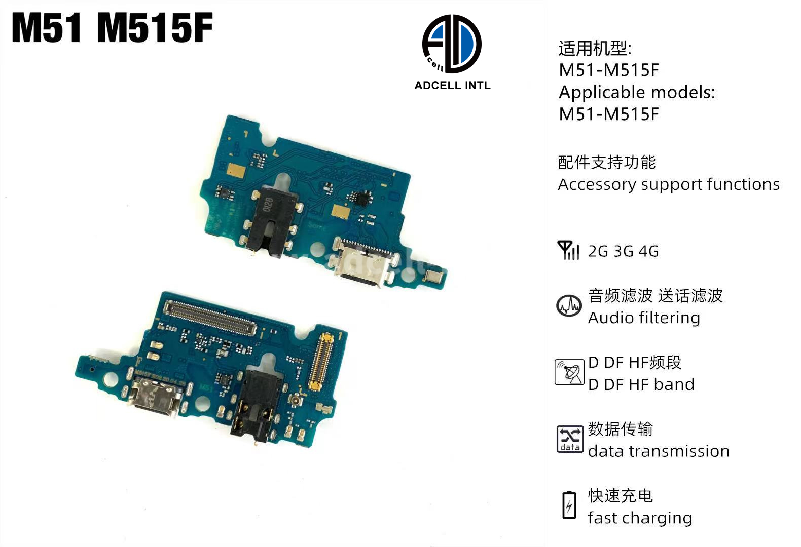 Flex Charging Port for Samsung M51 M515F Original