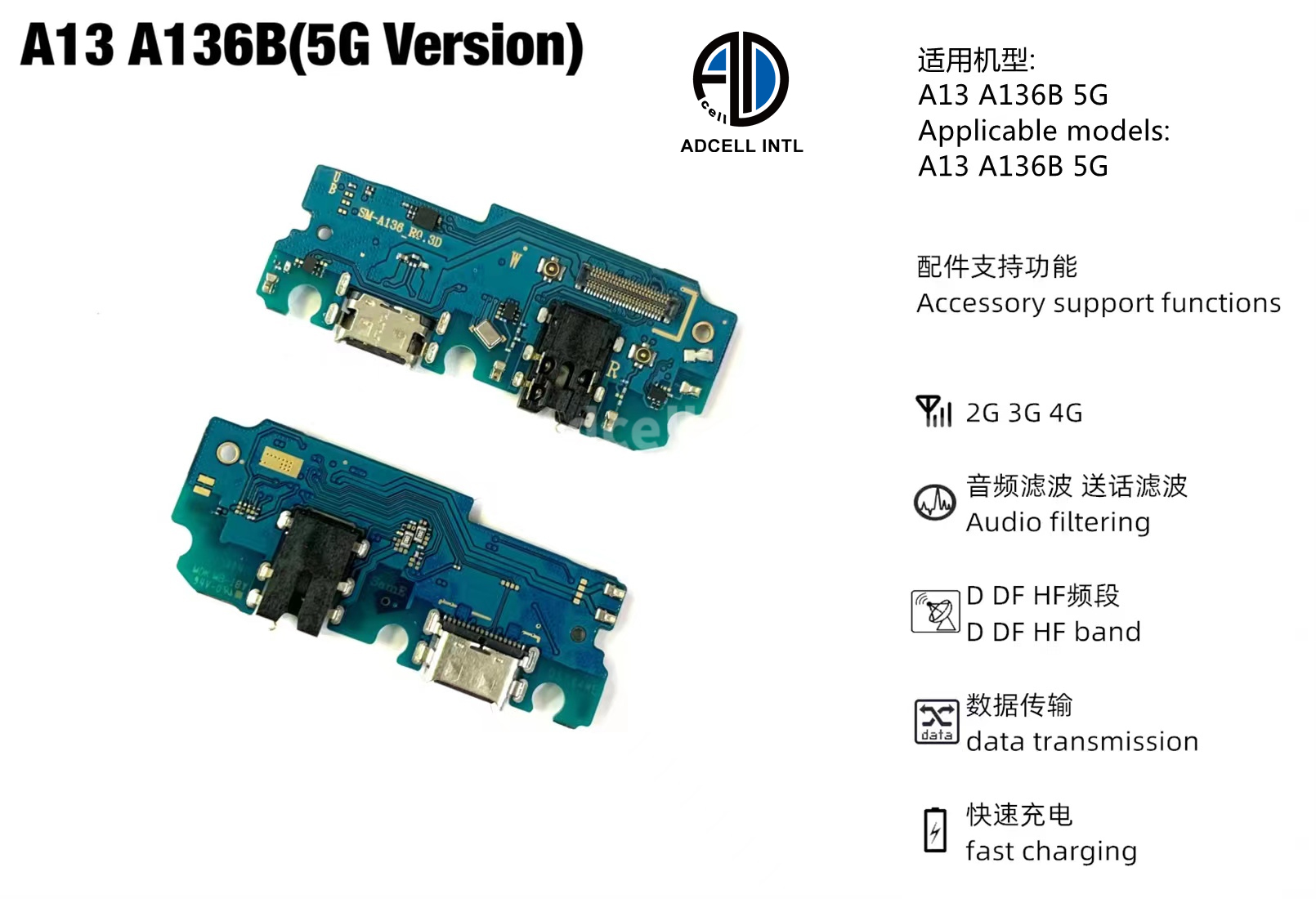 Flex Charging Port for Samsung A13 A136B Original