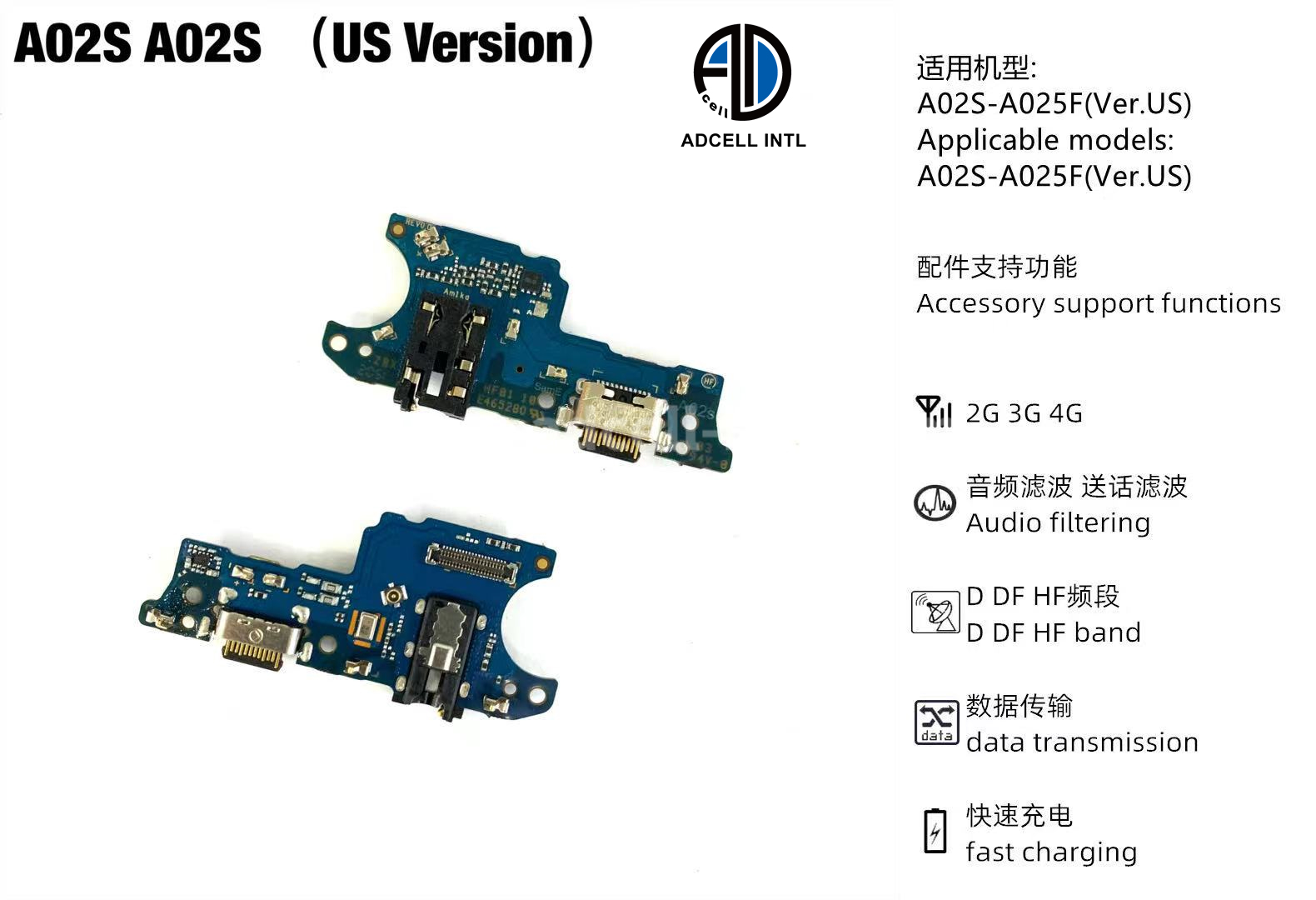 Flex Charging Port for Samsung A02S USA Original