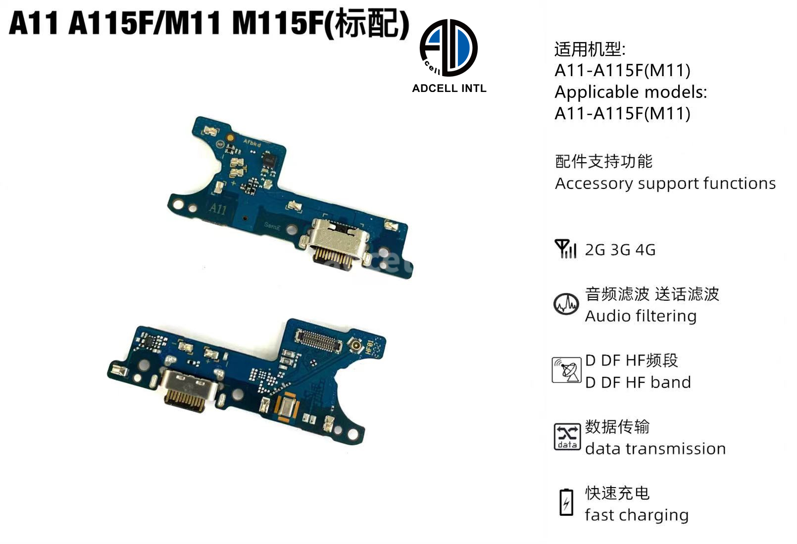 Flex Charging Port for Samsung A11 A115F/M11 M115F Original
