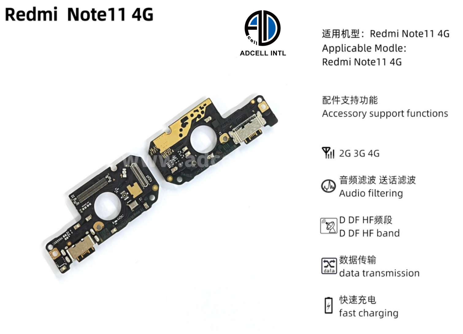 Flex Carga para Xiaomi Redmi Note 11 4G Original