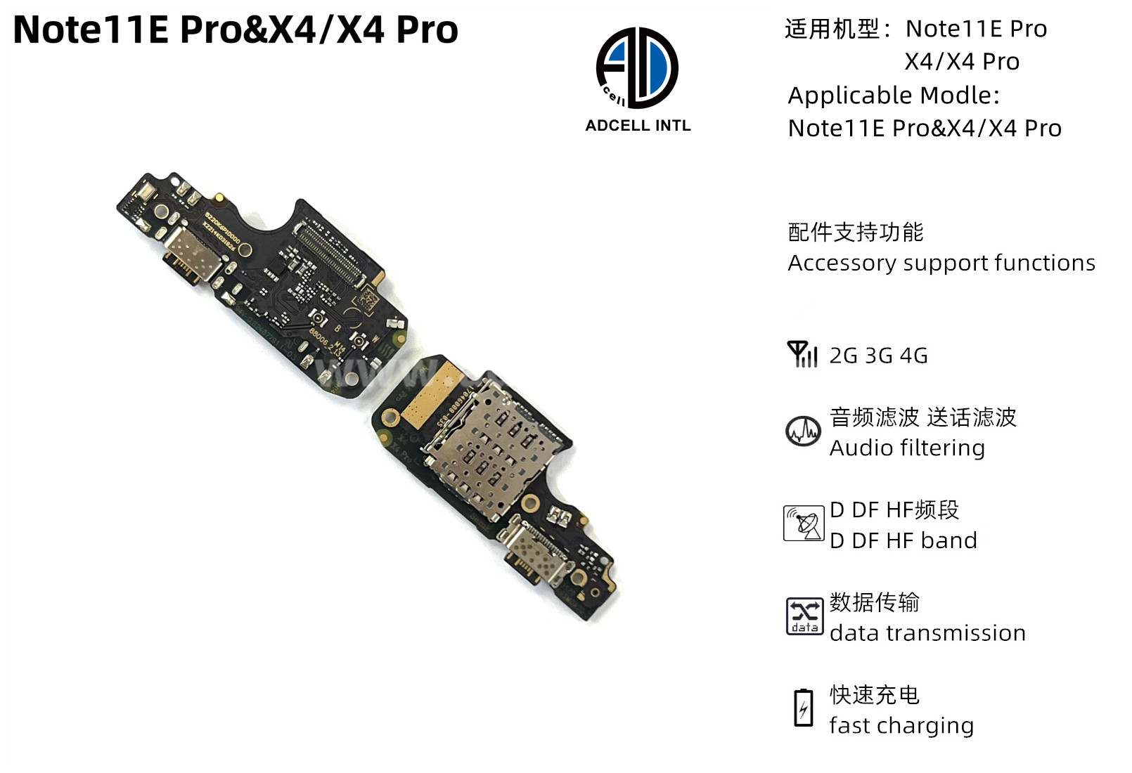 Flex Carga para Xiaomi X4 Pro Original