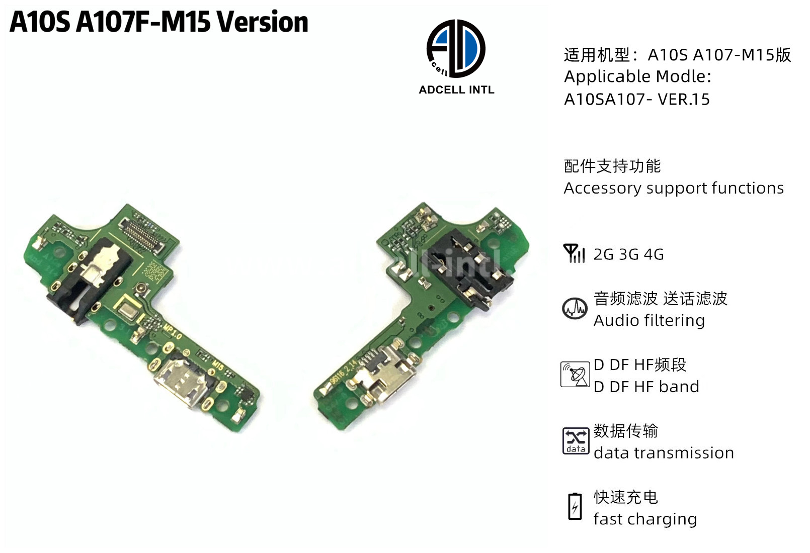Flex Charging Port for Samsung A10S A107F Original