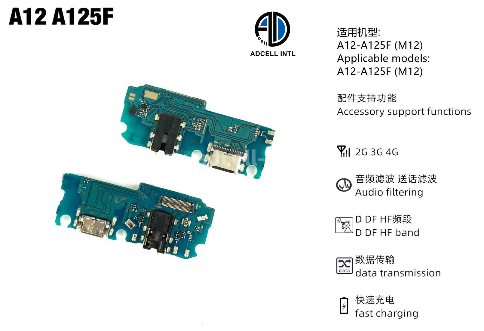 Flex Charging Port for Samsung A12 A125F Original