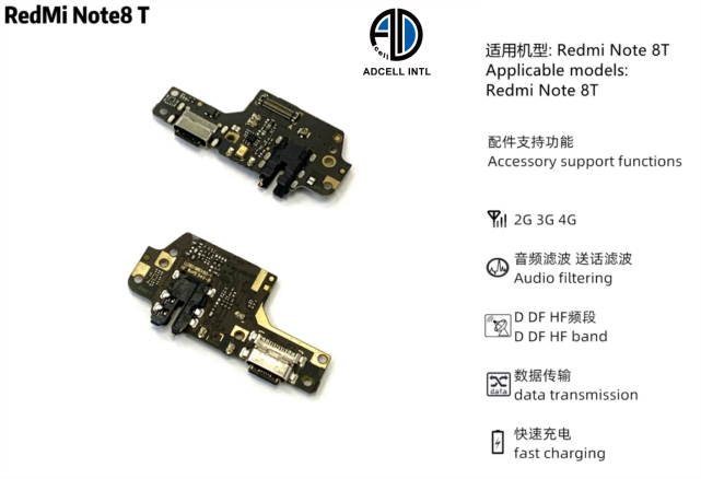 Flex Carga para Xiaomi Redmi Note 8T Original