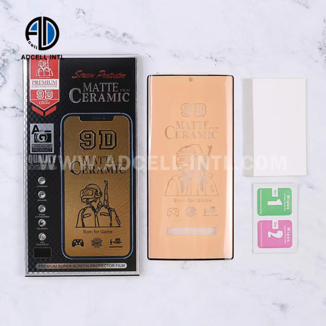 Lamina Ceramica 9D Mate con Curvo para Celulares