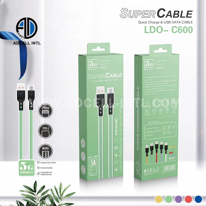 Data Cable LDO-C600 for Micro V8/Lightning/TYPE C
