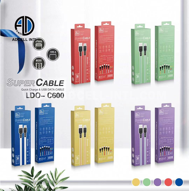 Data Cable LDO-C600 for Micro V8/Lightning/TYPE C