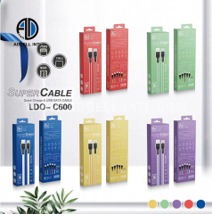 Data Cable LDO-C600 for Micro V8/Lightning/TYPE C