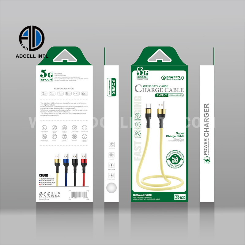 Data Cable W30 for Micro V8/Lightning/TYPE C