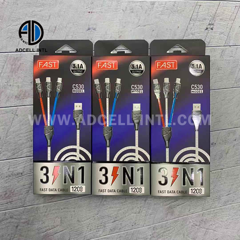 Data Cable C530 for Micro V8/Lightning/TYPE C