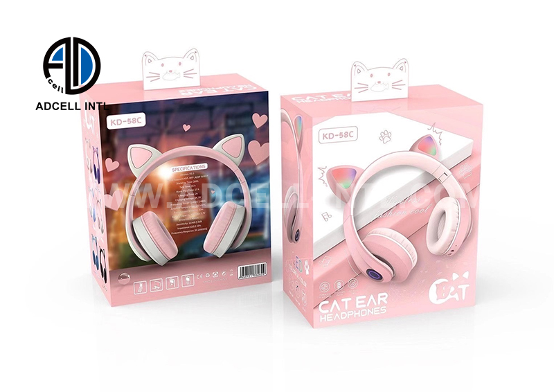 Stereo Wireless Headset Cat Ears KD-58C