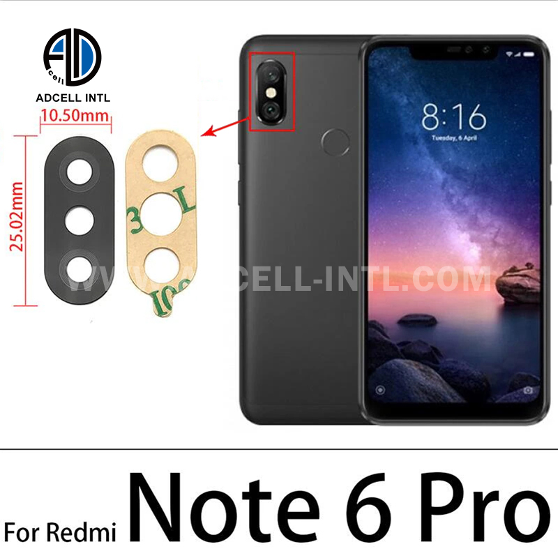 Lente de Camara para Redmi Note 6 Pro