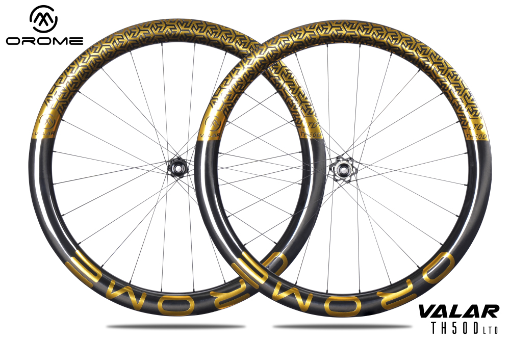 OROME VALAR TH50D Carbon Road Disc Brake Wheelsets, Gravel Disc Brake Carbon Wheels. Superlight Carbon Disc Brake Wheelsets