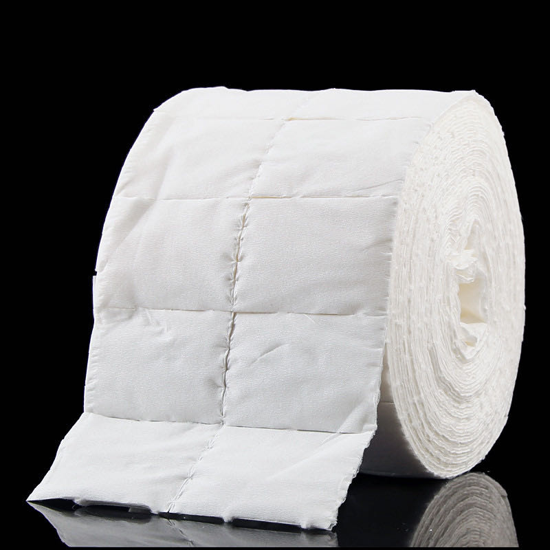 Nail wipes in a roll