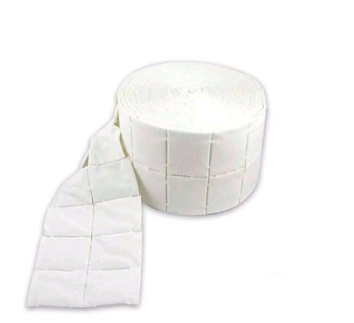 Nail wipes in a roll