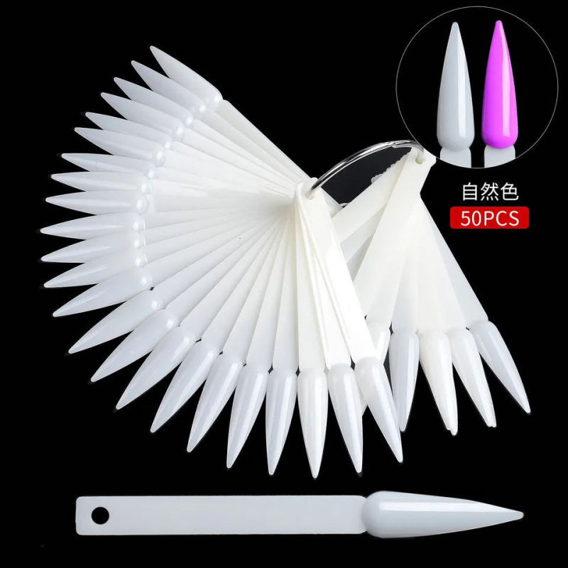 Nail color tipse spic fan with ring
