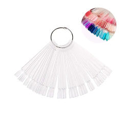 Nail color tips display fan with ring