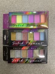 Solid mirror effect nail powder