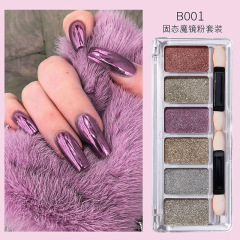 Solid mirror effect nail powder