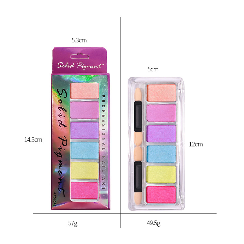 Solid mirror effect nail powder