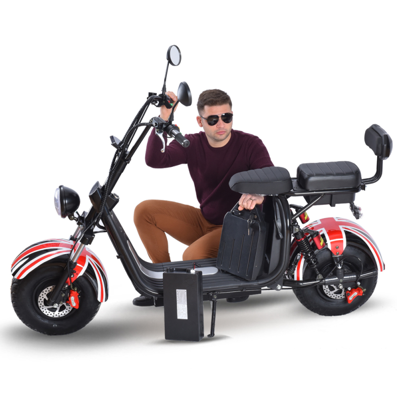 High quality Electric scooter two-seat backrest citycoco HR3