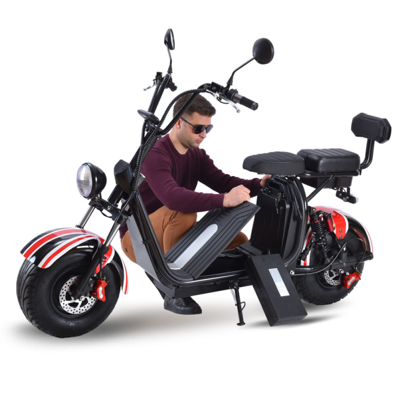 High quality Electric scooter two-seat backrest citycoco HR3