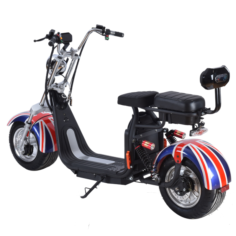 Aluminium wheel double seat one-button start electric citycoco HR5