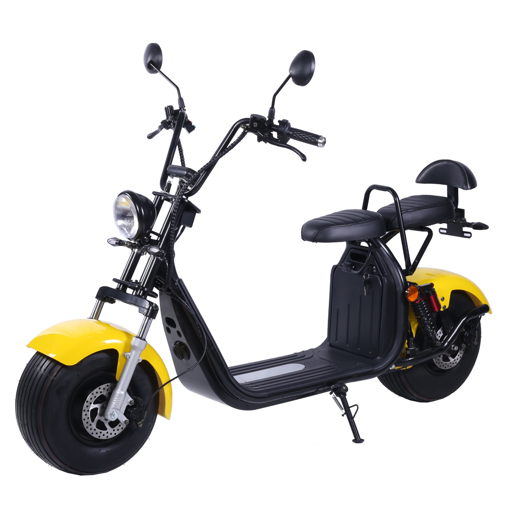 2022 Electric Motorcycle 2000w 20Ah Scooter Europe Warehouse Fat Tire Two Wheel Citycoco Adult for Sale HR2-2