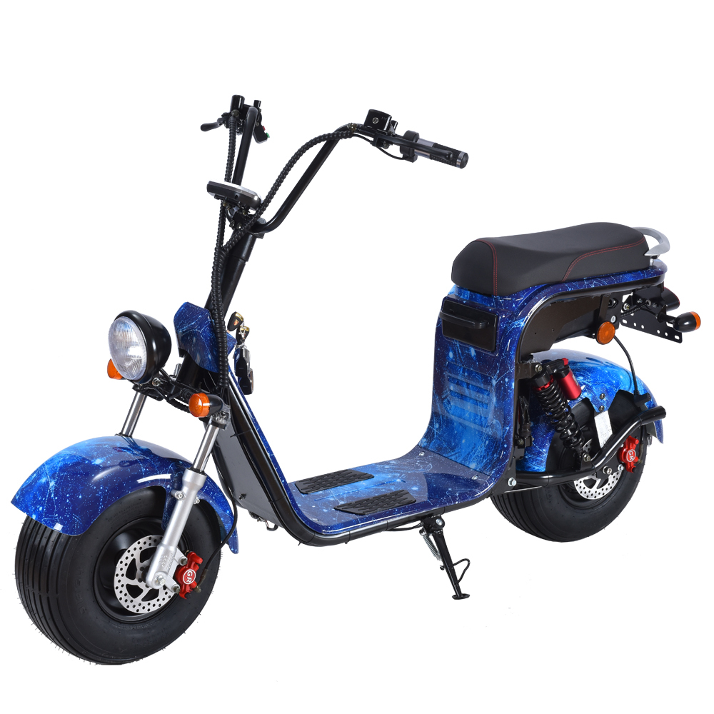 Drawable battery three-speed adjustable 1500W cool electric citycoco HR8-1