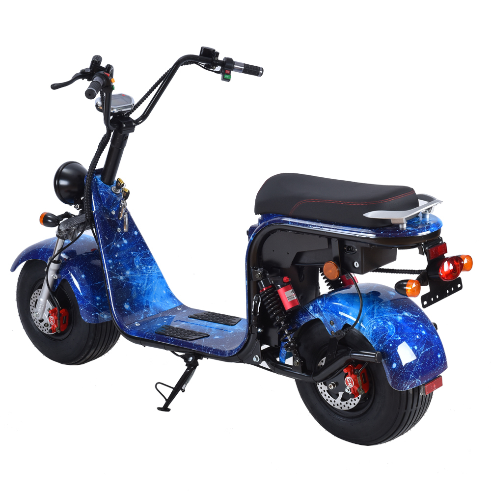 Drawable battery three-speed adjustable 1500W cool electric citycoco HR8-1