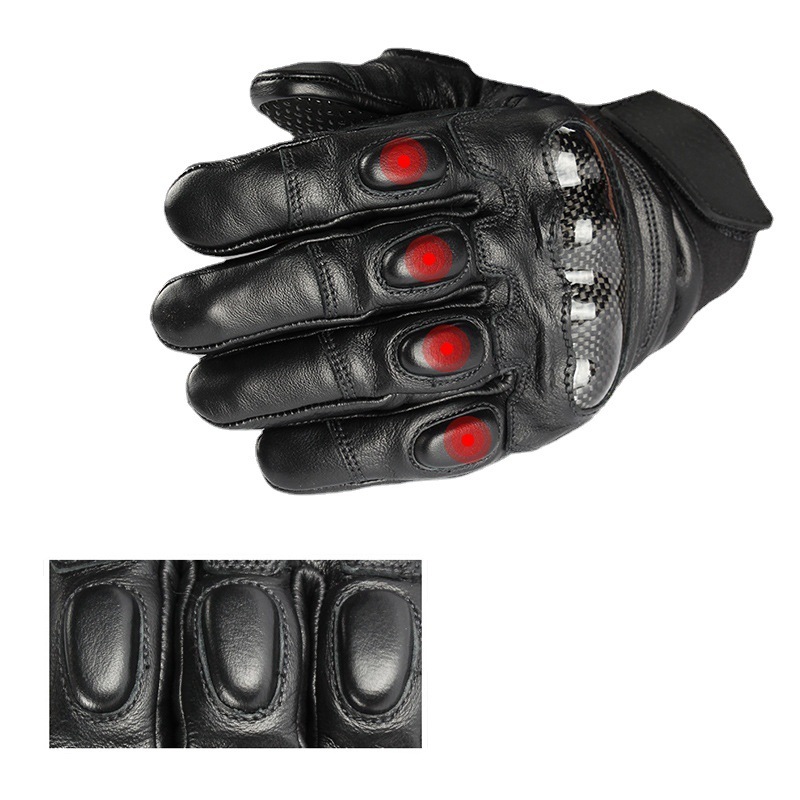 Leather Gloves Electric Scooter Riding Motorcycle Gloves Winter Riding Gloves Hand Protection