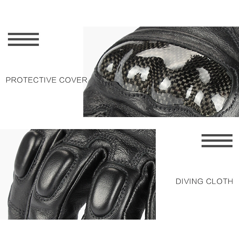 Picture of Leather Gloves Electric Scooter Riding Motorcycle Gloves Winter Riding ...